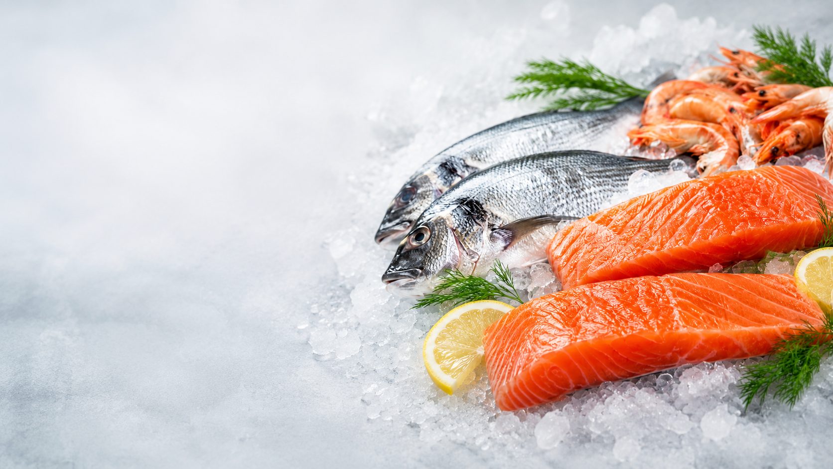 Fresh seafood on ice at PGM Fishmongers